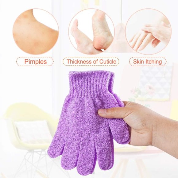 Pair (Set of 2) of NEW Exfoliating Shower Gloves - Picture 4 of 7